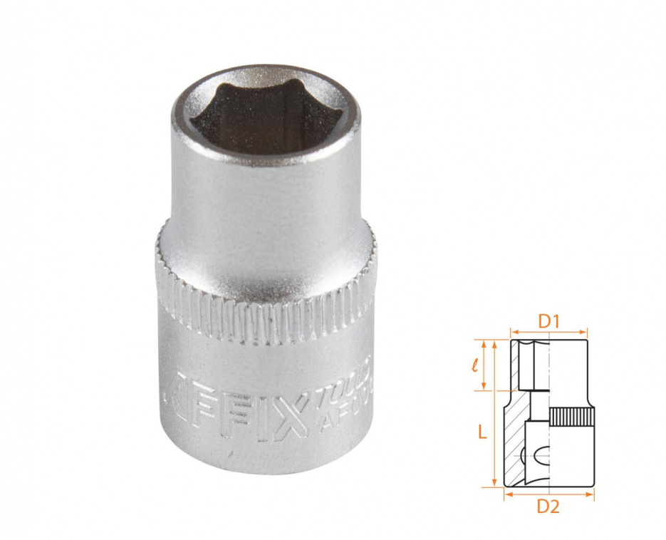 Головка торцевая стандартная шестигранная 3/8", 10 мм AFFIX AF00030010